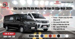 Các loại chi phí mua xe tải van