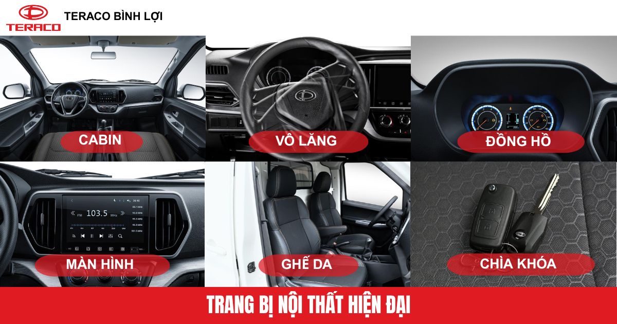 Trang bị nội thất xe tải van Tera-V6