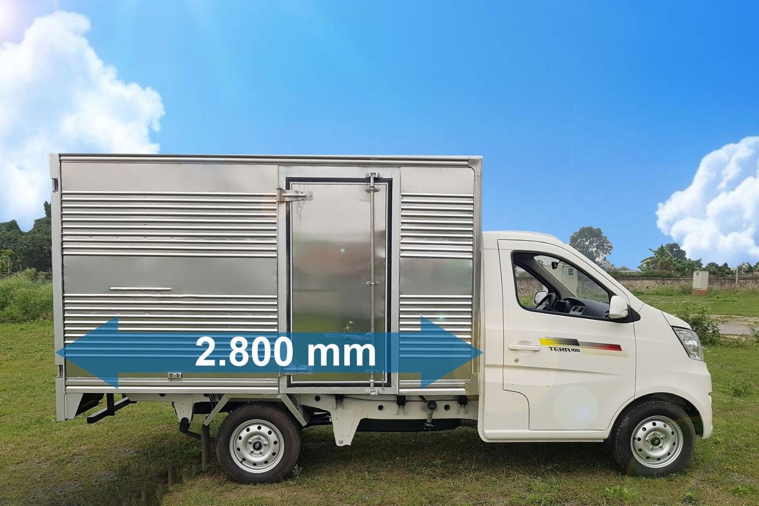 Kích thước xe tải Tera 100S thùng kín